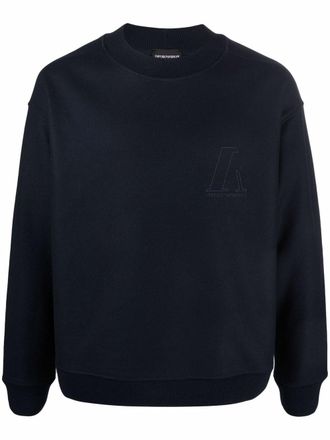 Emporio Armani wool-blend sweatshirt - Blue