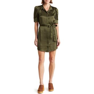 Frame Denim Gillian Silk Minidress in Fatigue at Nordstrom Rack, Size X-Small