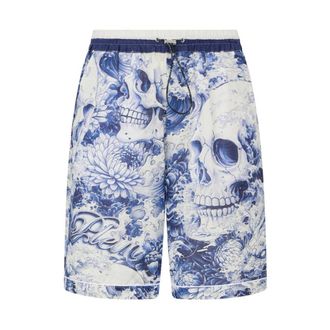 Philipp Plein Beachwear, male, Blue, Size: 2XL Short Trousers