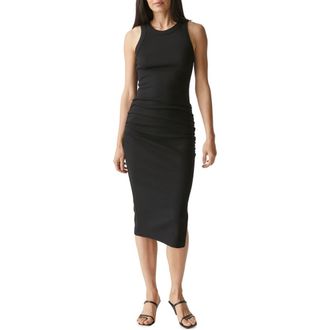 Michael Stars Wren Side Slit Sleeveless Body-Con Midi Dress in Black at Nordstrom, Size X-Small