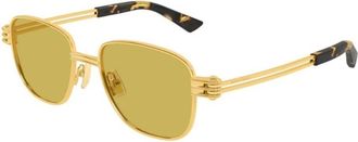 Bottega Veneta Bv 1380S Zonnebril - unisex - Zonnebrillen - Geel - 51 MM - Accessoires