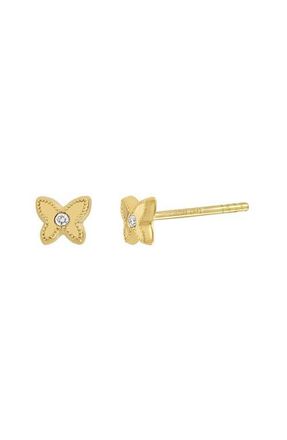 Bony Levy Icon Diamond Butterfly Stud Earrings in 18K Yellow Gold at Nordstrom