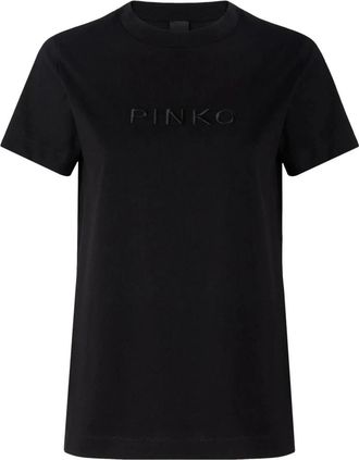 Pinko Start T-Shirt - Dames - T-shirts - Zwart - M - Katoen - Tops