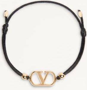 Valentino Garavani Bracciale VLogo Signature Valentino Garavani In Cotone Donna NERO UNI