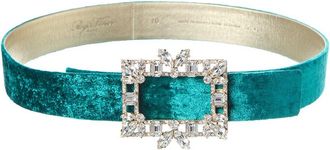 Roger Vivier Buckle Velvet Belt