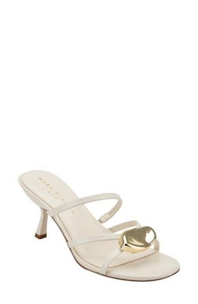 Marc Fisher Natesa Strappy Kitten Heel Sandal in Ivory at Nordstrom, Size 7.5