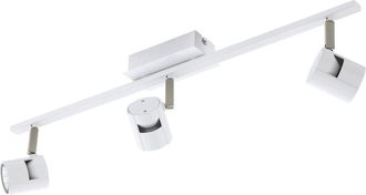 Loops Wall Light Colour White Satin Nickel Shades & Back Plate Bulb GU10 3x5W Included