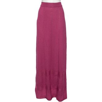 M Missoni Purple Knit Maxi Skirt