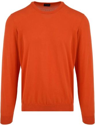 Drumohr Rode Sweaters voor Heren - Heren - Ronde hals truien - Rood - 2XL - Truien & Vesten