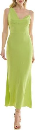 Bebe Airflow Cowl Neck Midi Slipdress in Lime at Nordstrom Rack, Size X-Small