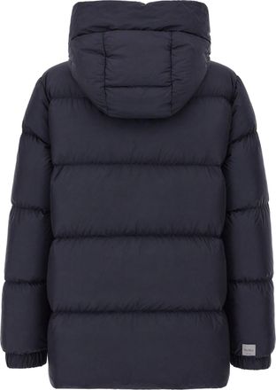Max Mara Womens Quilted Down Jacket Midnight Blue Polyester
