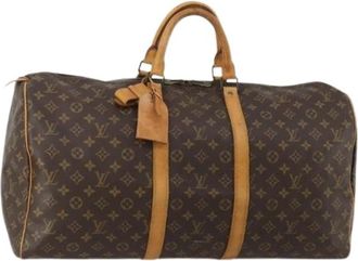 Louis Vuitton Pre-owned Vintage Boston Bag - Dames - Vintage Weekendtas - Bruin - ONE Size - Leer - Vintage