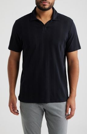 Robert Barakett Portmao Johnny Collar Polo in Black at Nordstrom, Size Xx-Large