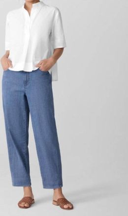 Eileen Fisher Ankle Lantern Pant In Classic