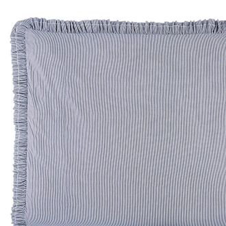 Ballard Designs Effie Ruffled Duvet Cover - Indigo, Full/Queen - Ballard Designs