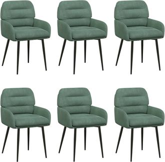 vidaXL Sillas De Comedor 6 Uds. Terciopelo Verde Mar 59 X 59,5 X 90 Cm Vidaxl