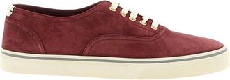 Brunello Cucinelli Schoenen, Heren, Rood, 43 EU, Katoen, Omgekeerde Kalfsleren Sneakers