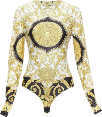 Versace Tribute Medusa Barocco long sleeve bodysuit top