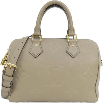 Louis Vuitton Tourterelle Leather Boston Bag (Pre-Owned)