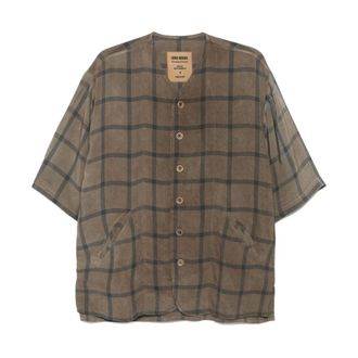 Uma Wang Short Sleeve Shirts, male, Gray, Size: M Short Sleeve Shirts