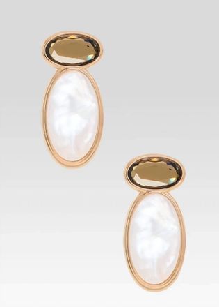 Retrof&ecirc;te Womens Yolanda Earring In Ochre/pearl