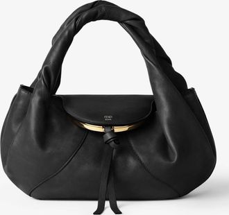Fendi Small Spy Leather Bag In Black