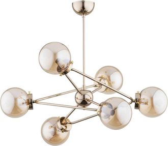 OEM L&aacute;mpara De Ara&ntilde;a Glamurosa Alfa Resto 63069 De 6 Luces Dorada