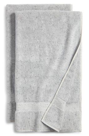 Nordstrom Speckle Set of Two Cotton Bath Towels in Grey Vapor Multi at Nordstrom