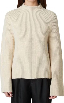 Nia Aubrey Mock Neck Sweater In Stone