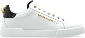 Dolce & Gabbana Sneakers Portofino - Dames - Sneakers - Wit - 35 EU - Leer - Schoenen