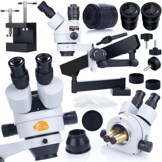OEM Microscopio Estereosc&oacute;pico Trinocular Con Brazo Rosfix Neptune Pro Msnp-t-wdms1