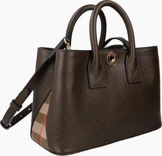 Burberry Womens Burberry Bermondsey Handbag Ebony Brown