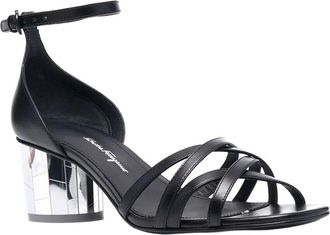 Ferragamo Open Toe Leather Sandal