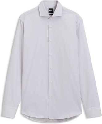 BOSS Regular-fit shirt in structured cotton