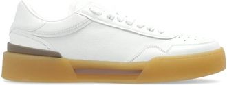 Dolce & Gabbana Sneakers met logo - Heren - Sneakers - Wit - 39 EU - Leer - Schoenen