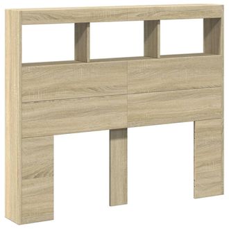 vidaXL Cabecero De Cama Con Led Roble Sonoma 120x17x102 Cm Vidaxl