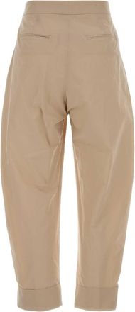 Pantaloni Torino Pleated Cotton Trousers - Beige