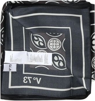 V&deg; 73 patterned silk scarf - women - Silk - One Size - Black