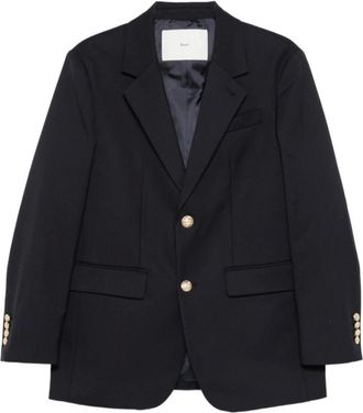 Dunst Blazers, female, Blue, Size: S 2 Button Wool Blazer