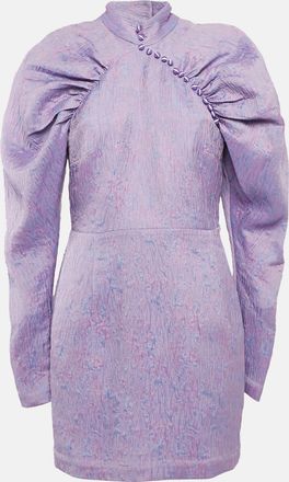 Rotate Purple Jaquard Mini Dress