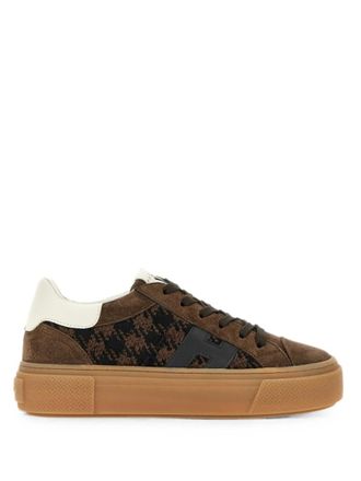 Hogan Brown Logo Sneakers