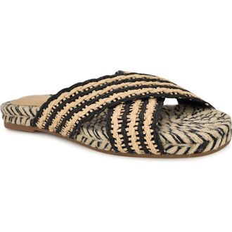 Nine West Animay Slide Sandal in Black 001 at Nordstrom Rack, Size 9.5