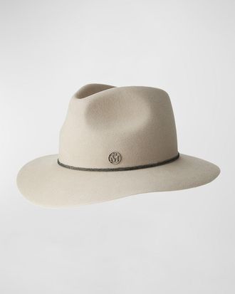 Maison Michel Rico Felt Hat w/ Beaded Strap