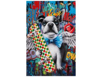 Schubiger M&ouml;bel Bild Hund mit Skateboard