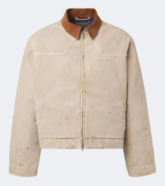Balenciaga Giacca blouson in canvas con velluto a coste