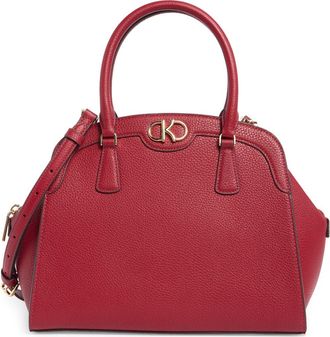 Kate Spade New York kyla pebble leather satchel bag in Red Jam at Nordstrom Rack