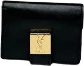 Saint Laurent Pre-owned Wallets, female, Black, Size: ONE SIZE Pre-owned Vintage Card Holder