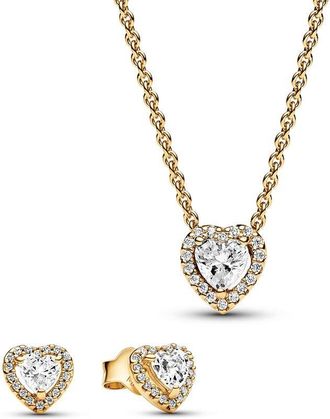 Pandora Sparkling Elevated Heart Jewelry Gift Set
