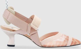 Fendi Pink Leather Colibrì Sandals
