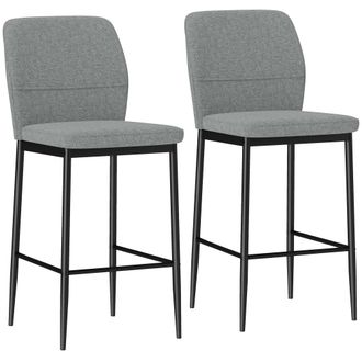 HOMCOM Taburetes de bar 41x52x97 cm gris